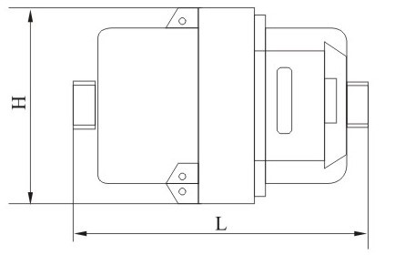 立式容積(ji)式水表外形尺寸(cun)圖