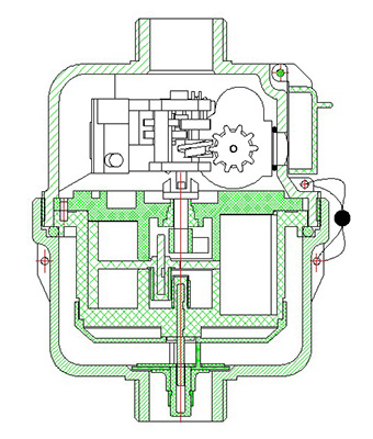 容(róng)積式水表(biǎo)(尼龍塑殼(ké))原理圖